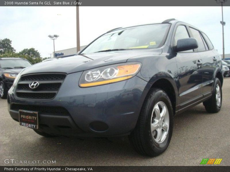 Slate Blue / Gray 2008 Hyundai Santa Fe GLS