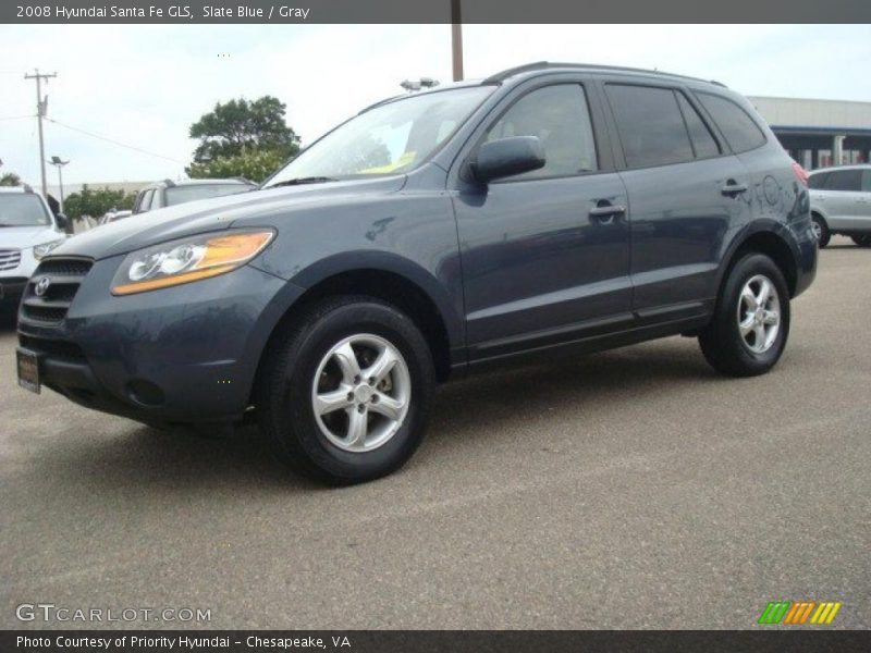 Slate Blue / Gray 2008 Hyundai Santa Fe GLS
