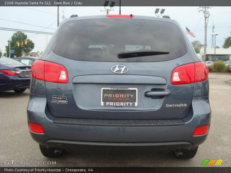 Slate Blue / Gray 2008 Hyundai Santa Fe GLS