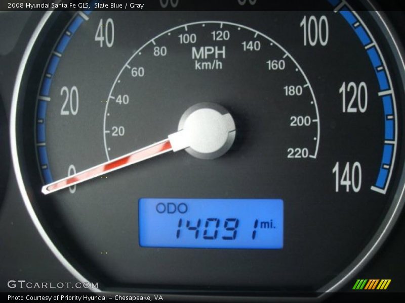Slate Blue / Gray 2008 Hyundai Santa Fe GLS
