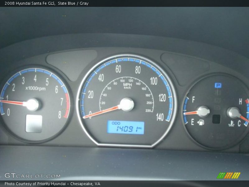 Slate Blue / Gray 2008 Hyundai Santa Fe GLS