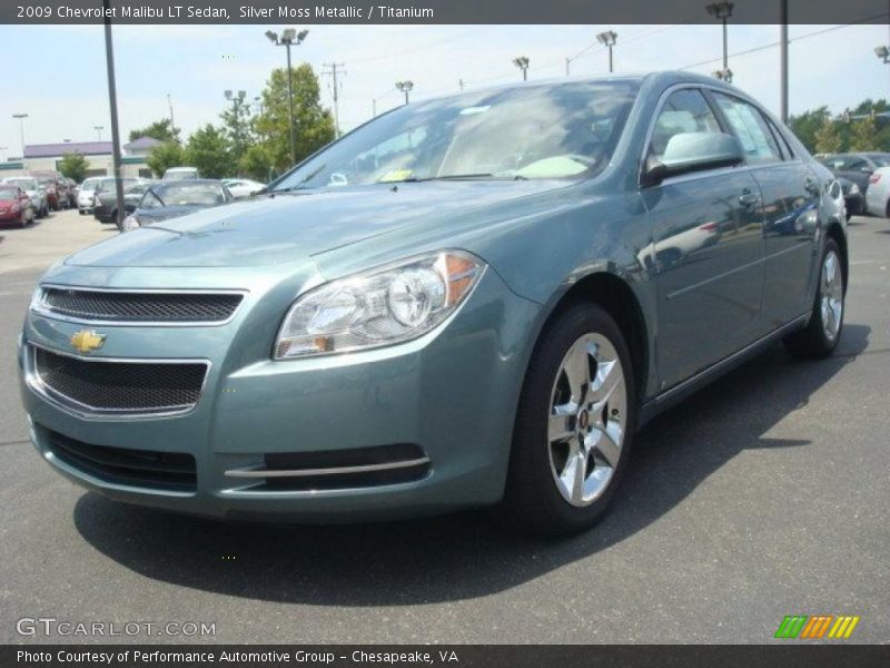 Silver Moss Metallic / Titanium 2009 Chevrolet Malibu LT Sedan