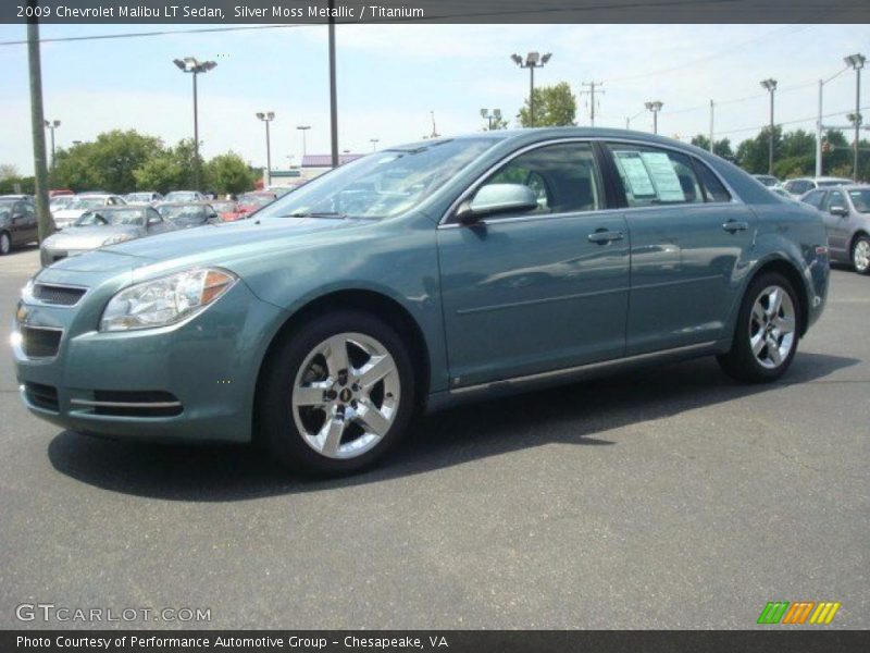 Silver Moss Metallic / Titanium 2009 Chevrolet Malibu LT Sedan