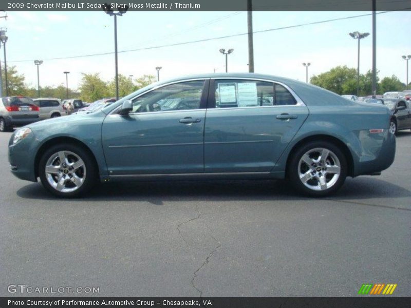 Silver Moss Metallic / Titanium 2009 Chevrolet Malibu LT Sedan