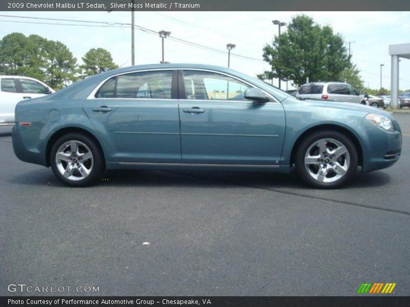 Silver Moss Metallic / Titanium 2009 Chevrolet Malibu LT Sedan