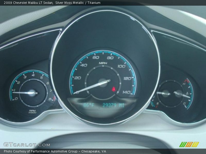 Silver Moss Metallic / Titanium 2009 Chevrolet Malibu LT Sedan
