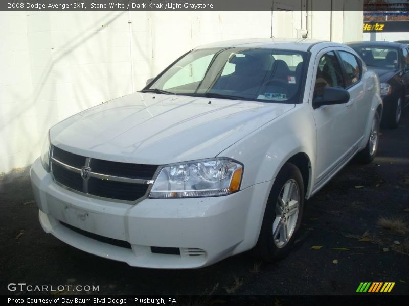 Stone White / Dark Khaki/Light Graystone 2008 Dodge Avenger SXT
