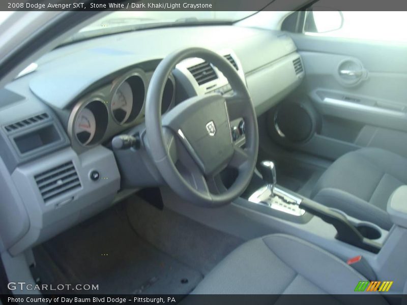 Stone White / Dark Khaki/Light Graystone 2008 Dodge Avenger SXT