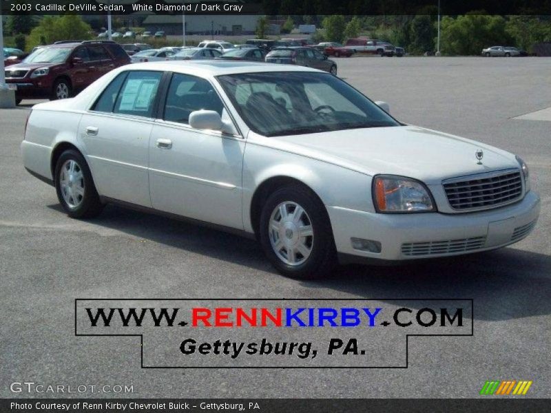 White Diamond / Dark Gray 2003 Cadillac DeVille Sedan