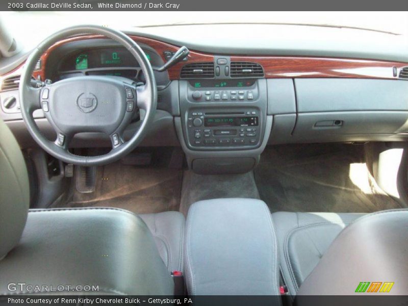 White Diamond / Dark Gray 2003 Cadillac DeVille Sedan