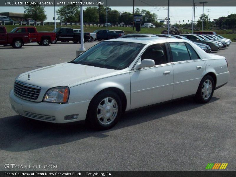 White Diamond / Dark Gray 2003 Cadillac DeVille Sedan