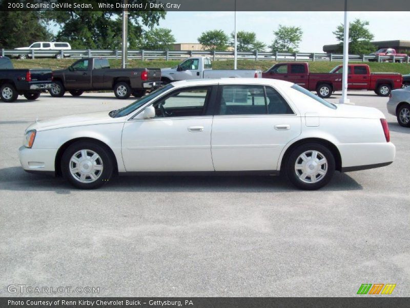 White Diamond / Dark Gray 2003 Cadillac DeVille Sedan