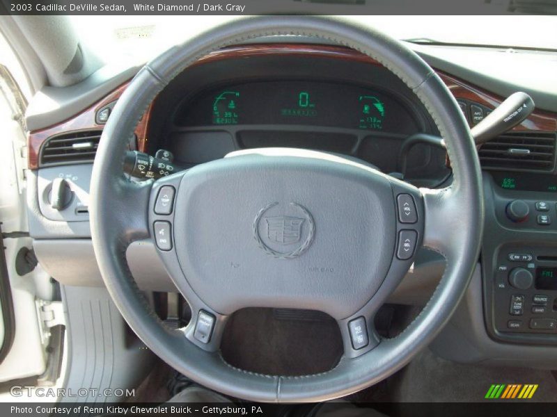 White Diamond / Dark Gray 2003 Cadillac DeVille Sedan