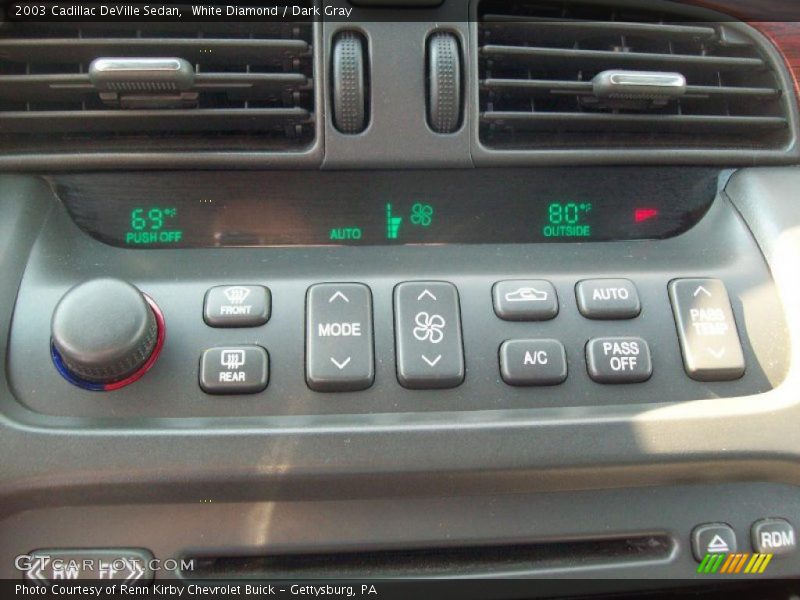 White Diamond / Dark Gray 2003 Cadillac DeVille Sedan