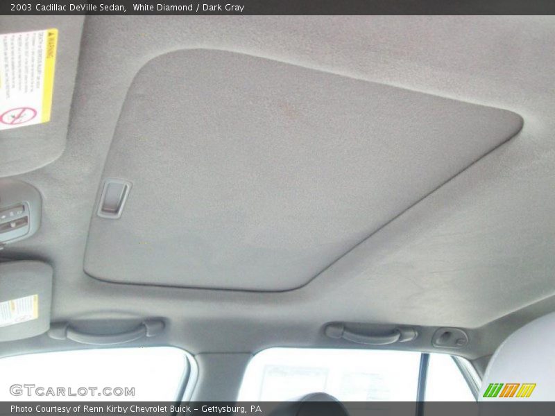 White Diamond / Dark Gray 2003 Cadillac DeVille Sedan