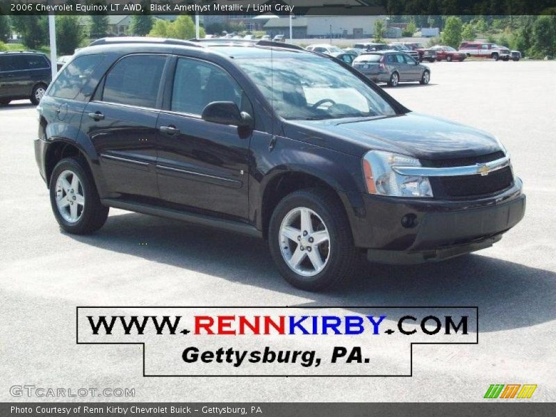 Black Amethyst Metallic / Light Gray 2006 Chevrolet Equinox LT AWD