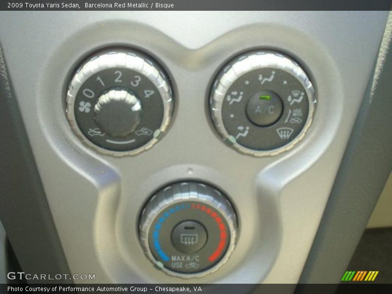 Barcelona Red Metallic / Bisque 2009 Toyota Yaris Sedan