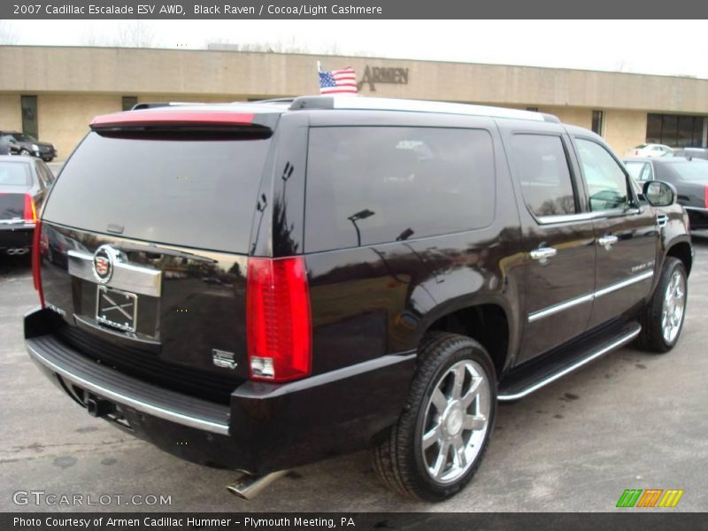 Black Raven / Cocoa/Light Cashmere 2007 Cadillac Escalade ESV AWD