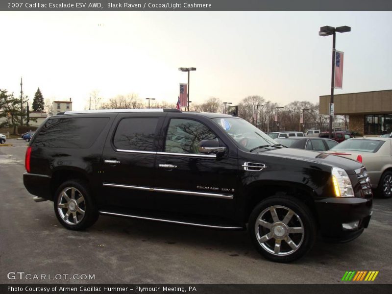Black Raven / Cocoa/Light Cashmere 2007 Cadillac Escalade ESV AWD
