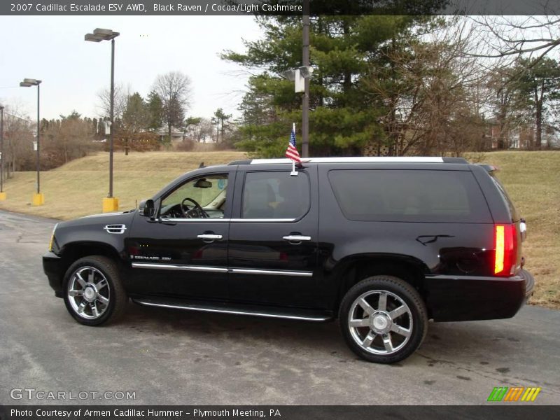 Black Raven / Cocoa/Light Cashmere 2007 Cadillac Escalade ESV AWD