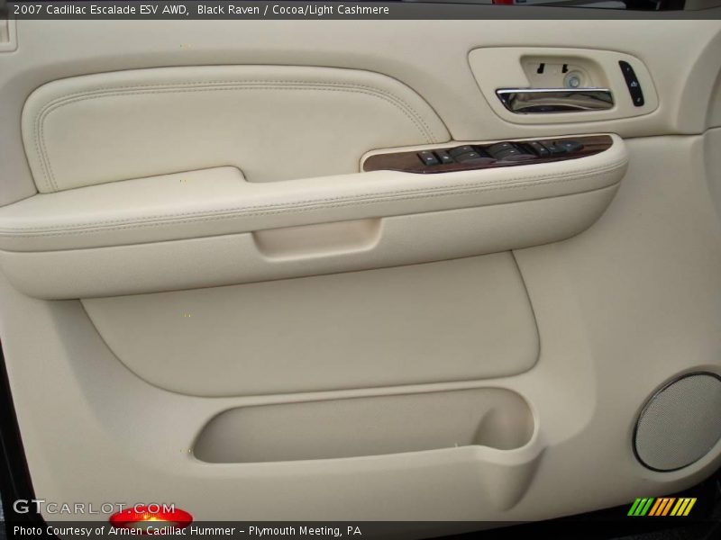 Black Raven / Cocoa/Light Cashmere 2007 Cadillac Escalade ESV AWD
