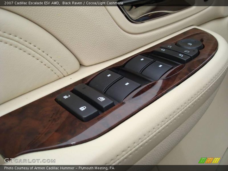 Black Raven / Cocoa/Light Cashmere 2007 Cadillac Escalade ESV AWD