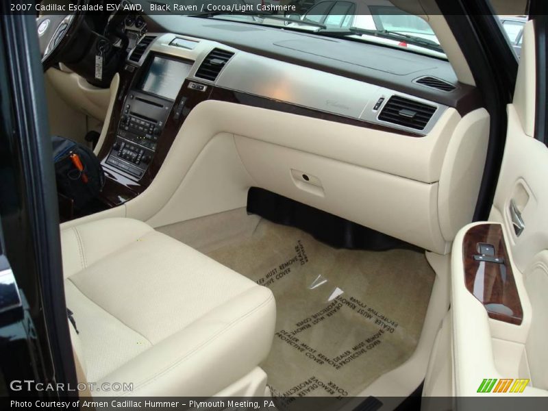 Black Raven / Cocoa/Light Cashmere 2007 Cadillac Escalade ESV AWD