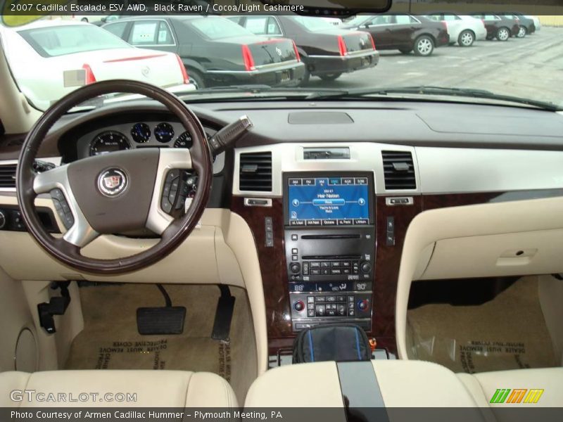 Black Raven / Cocoa/Light Cashmere 2007 Cadillac Escalade ESV AWD