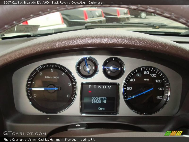 Black Raven / Cocoa/Light Cashmere 2007 Cadillac Escalade ESV AWD