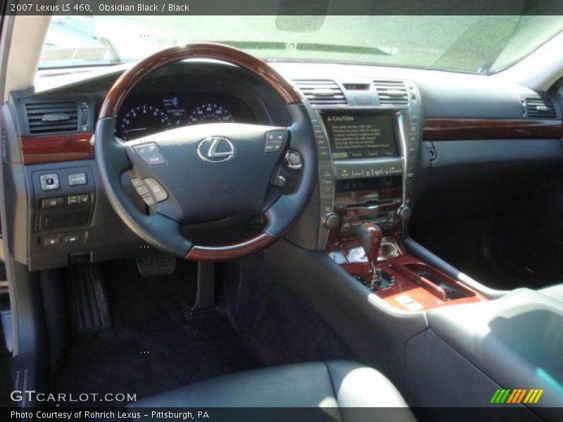 Obsidian Black / Black 2007 Lexus LS 460
