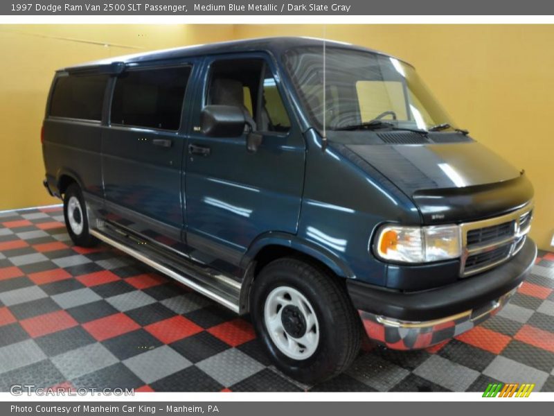 Medium Blue Metallic / Dark Slate Gray 1997 Dodge Ram Van 2500 SLT Passenger