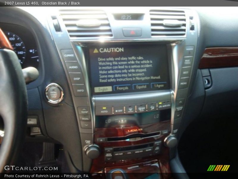 Obsidian Black / Black 2007 Lexus LS 460