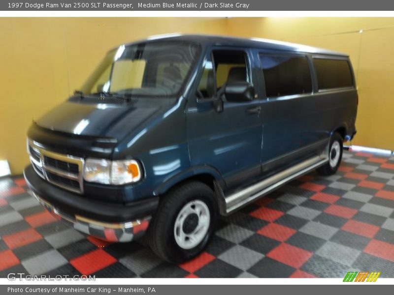 Medium Blue Metallic / Dark Slate Gray 1997 Dodge Ram Van 2500 SLT Passenger