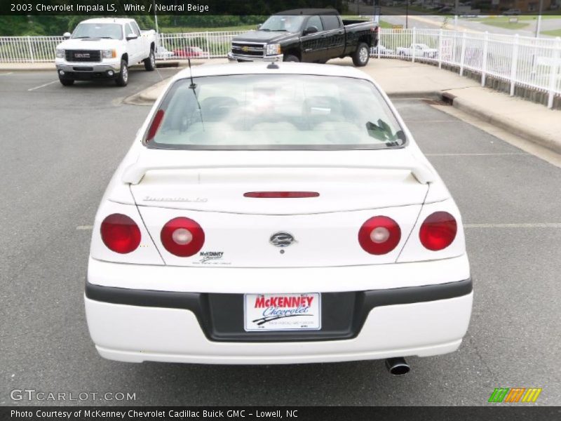 White / Neutral Beige 2003 Chevrolet Impala LS