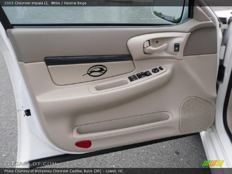 White / Neutral Beige 2003 Chevrolet Impala LS