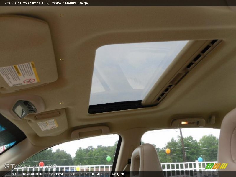 White / Neutral Beige 2003 Chevrolet Impala LS