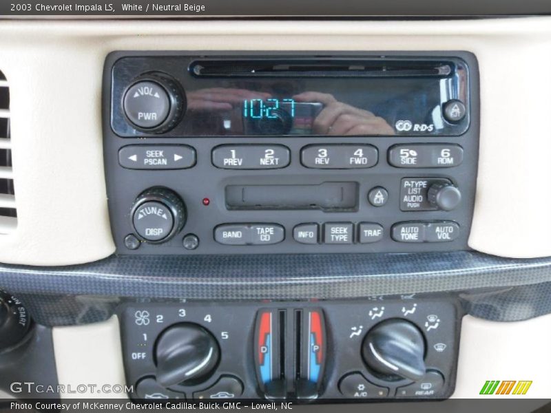 White / Neutral Beige 2003 Chevrolet Impala LS