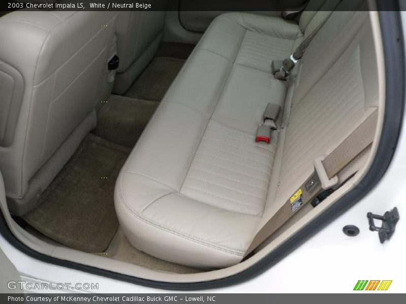 White / Neutral Beige 2003 Chevrolet Impala LS