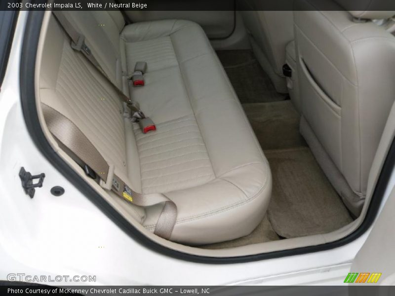 White / Neutral Beige 2003 Chevrolet Impala LS