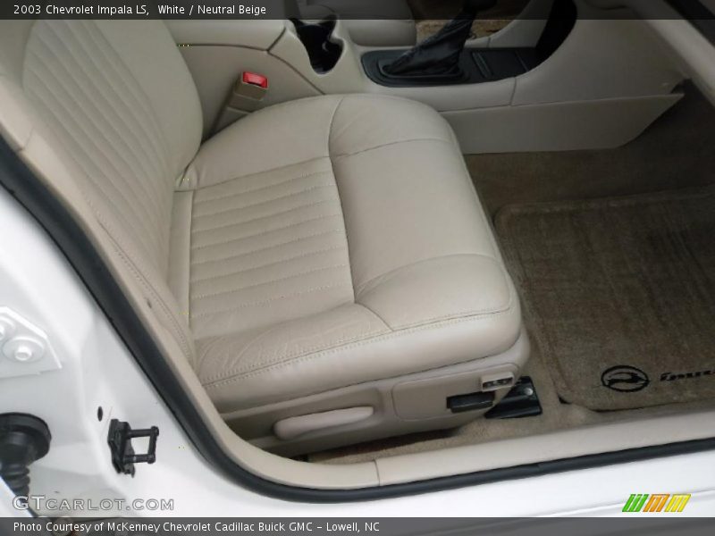 White / Neutral Beige 2003 Chevrolet Impala LS