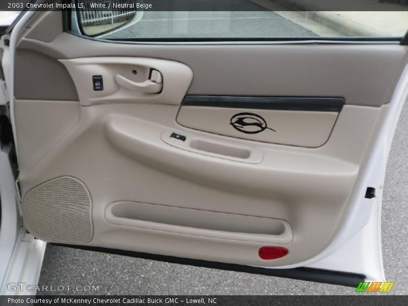 White / Neutral Beige 2003 Chevrolet Impala LS
