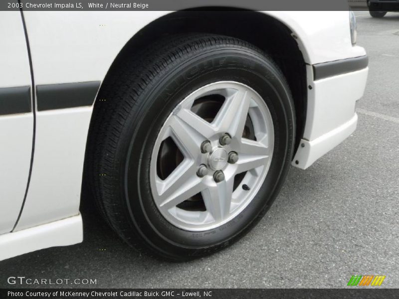 White / Neutral Beige 2003 Chevrolet Impala LS