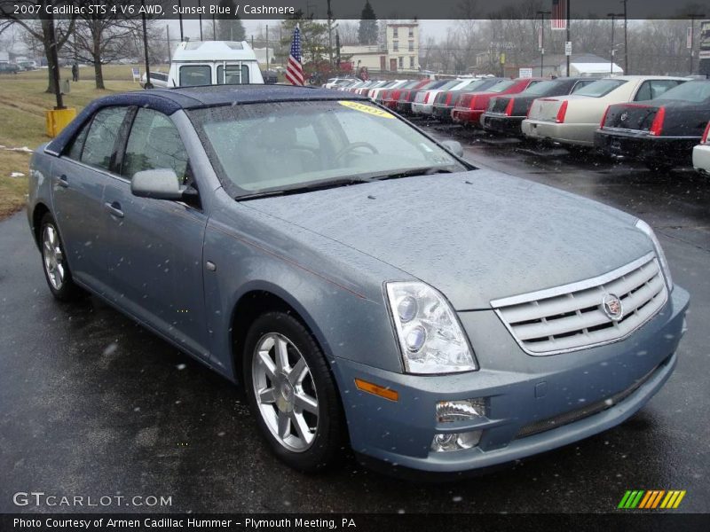 Sunset Blue / Cashmere 2007 Cadillac STS 4 V6 AWD