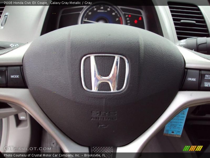 Galaxy Gray Metallic / Gray 2008 Honda Civic EX Coupe