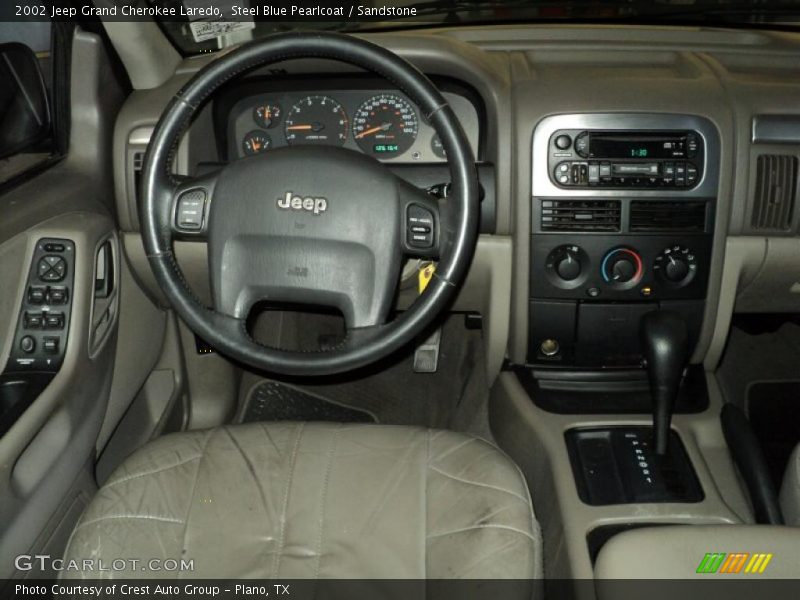 Steel Blue Pearlcoat / Sandstone 2002 Jeep Grand Cherokee Laredo