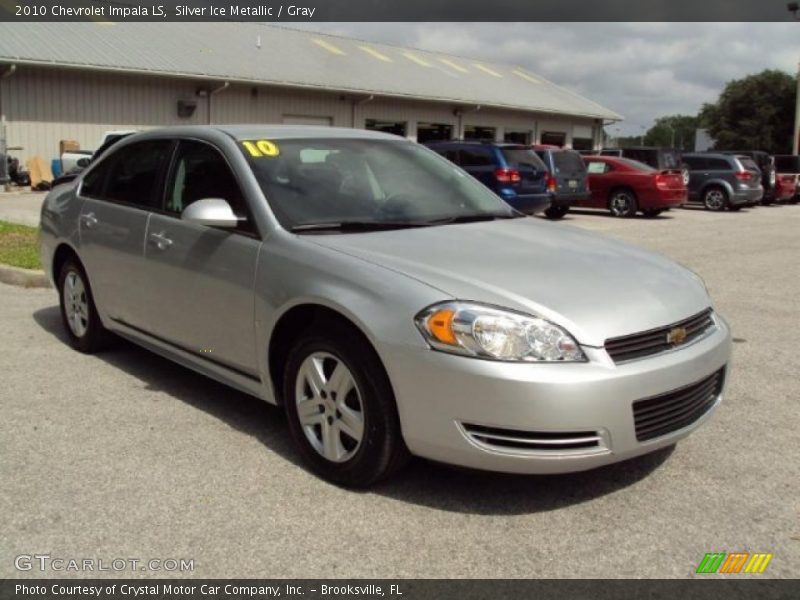 Silver Ice Metallic / Gray 2010 Chevrolet Impala LS
