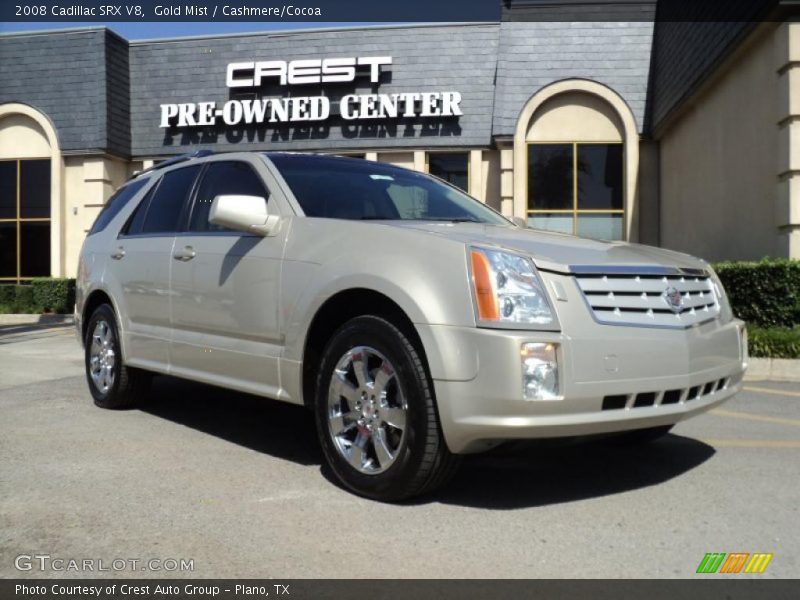 Gold Mist / Cashmere/Cocoa 2008 Cadillac SRX V8