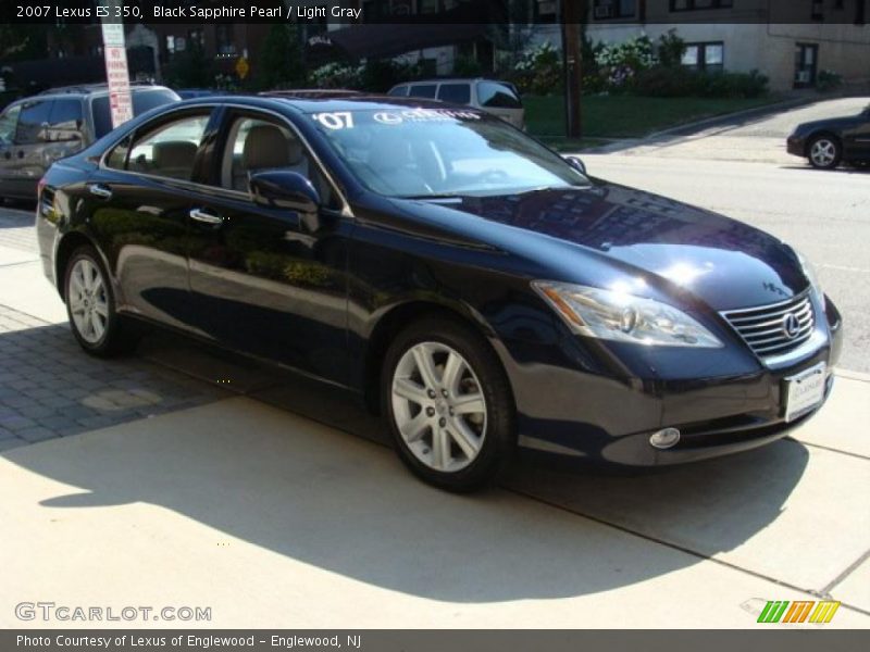 Black Sapphire Pearl / Light Gray 2007 Lexus ES 350