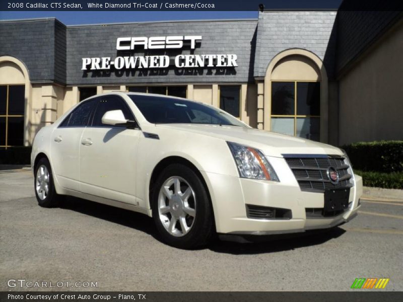 White Diamond Tri-Coat / Cashmere/Cocoa 2008 Cadillac CTS Sedan