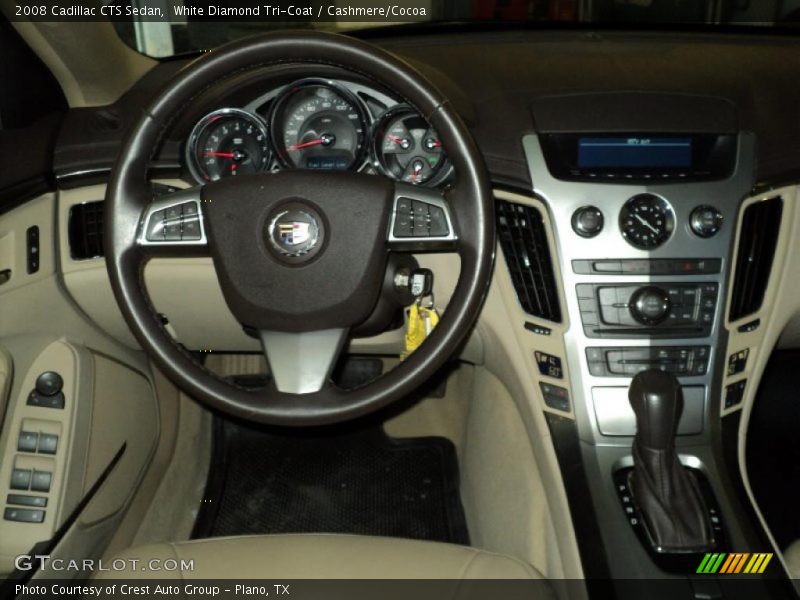 White Diamond Tri-Coat / Cashmere/Cocoa 2008 Cadillac CTS Sedan
